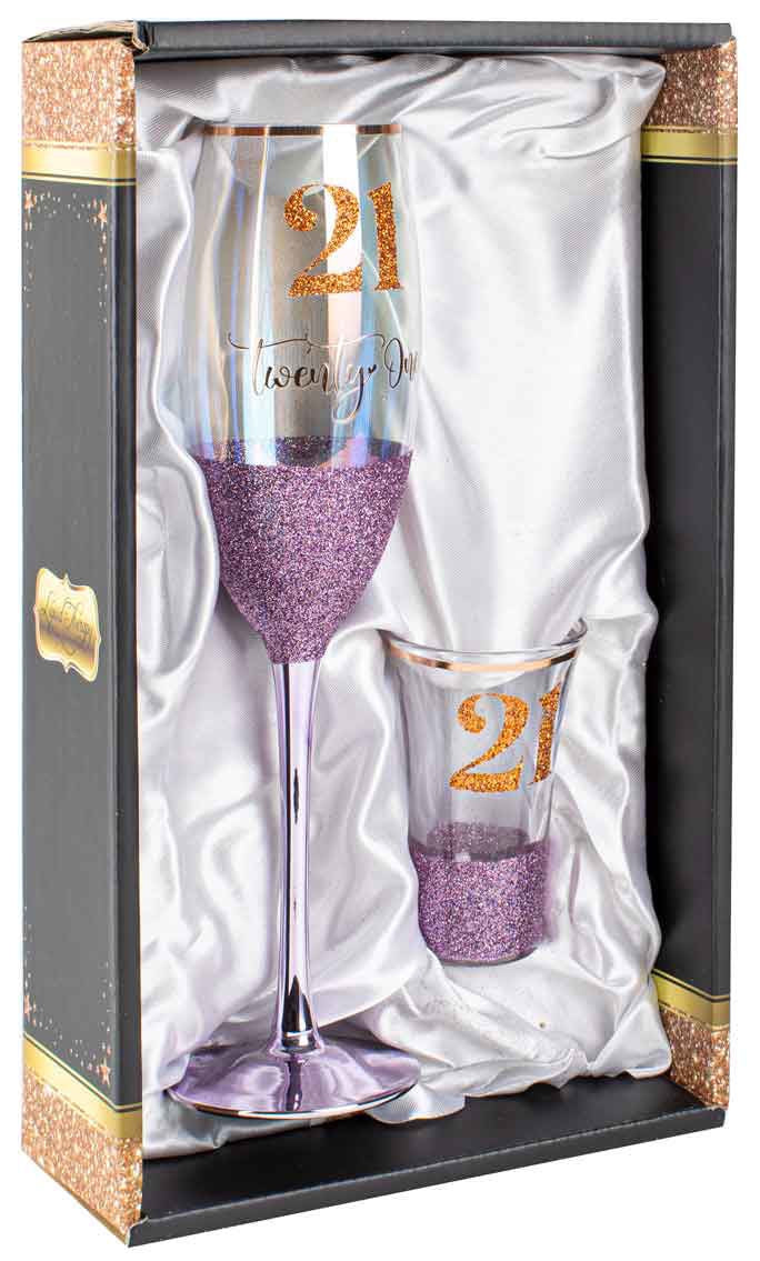 21 Champagne & Shot Set