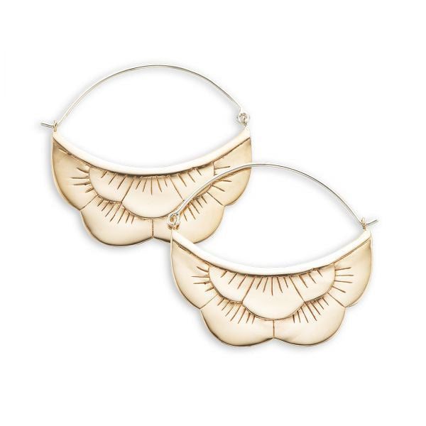 Silver Bronze Lotus purity earrings