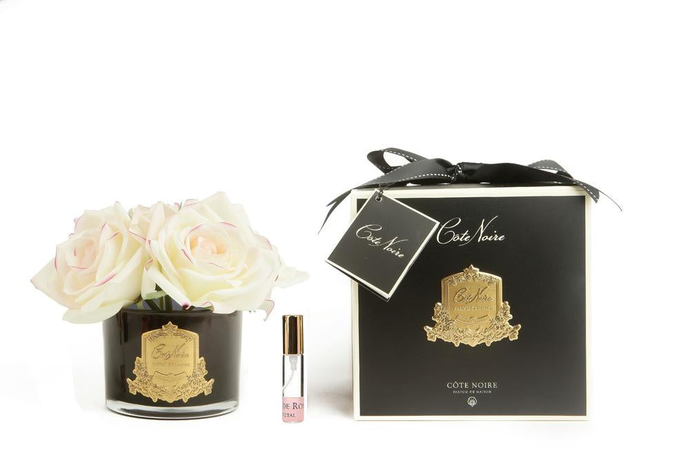 Five Pink Rose Blush (in black 3 wick glass)