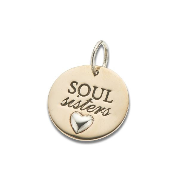 Bronze and Silver Soul Sisters Charm 4125