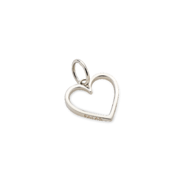 Silver Open Heart Charm 3408