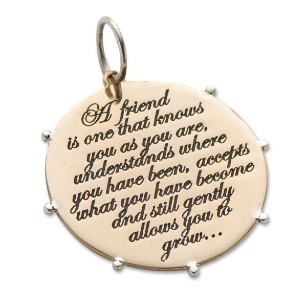 Silver and Bronze A Friend Charm 3804