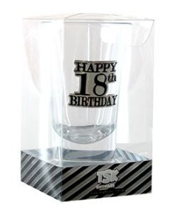 18 BLACK BADGE SHOT GLASS
