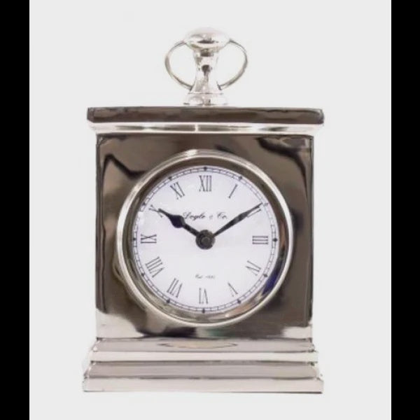 Rectangle Clock Chrome Step Base