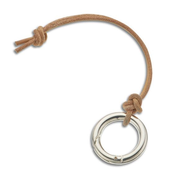 Mr Leather Silver Keyring Tan Leather 4071