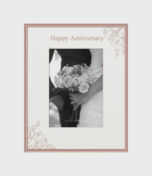 Anniversary Frames - Rose Gold 4 x 6