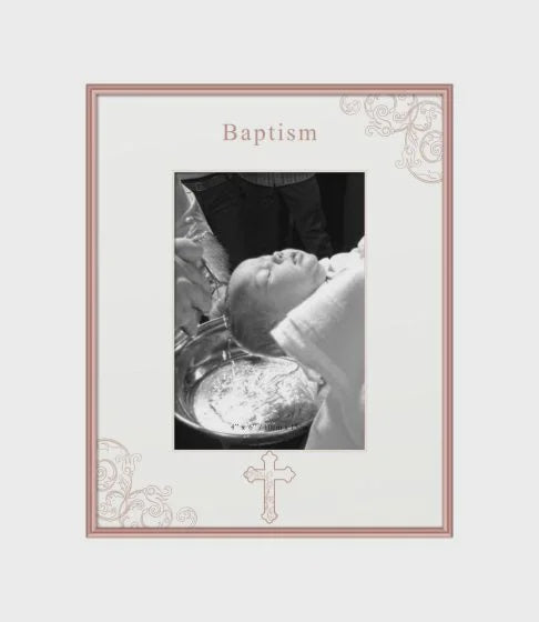 Baptism Frame - Rose Gold 4 x 6