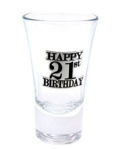 21 BLACK BADGE SHOT GLASS