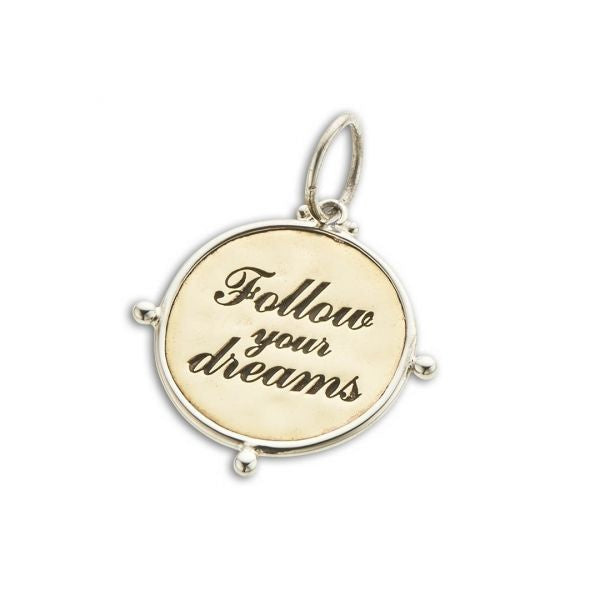 Silver and Brass Follow Your Dreams Charm 3955