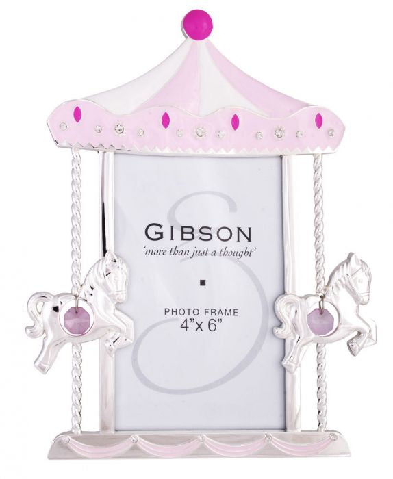 BABY CAROUSEL FRAME PINK 4X6