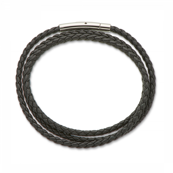 Fine Leather Plaited Wrap Bracelet 4205