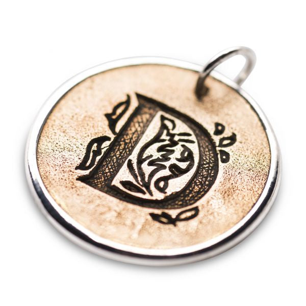 Silver And Bronze Script Initial D 1050d