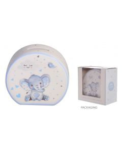 BABY ELEPHANT BOYS MONEY BOX
