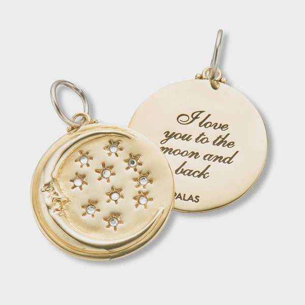 Palas Charm Brs+Slv+Swaroski Glistening Moon