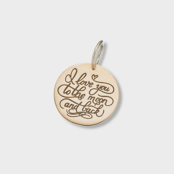Brs+Sil Love you To the Moon Charm