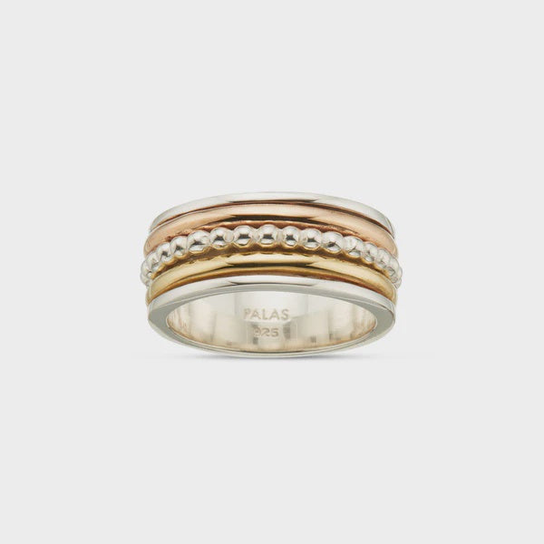 Slv+brs+brz Goddess Meditation Spinning Ring M-8