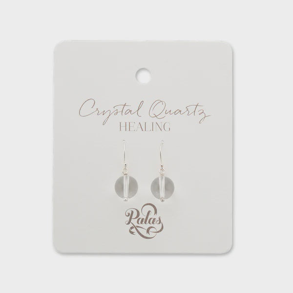 Crystal Quartz Healing Gem Earrings