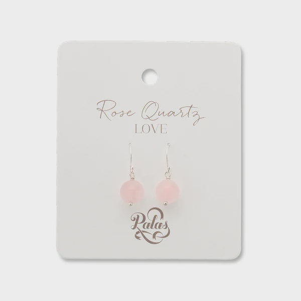Rose Quartz Healing Gem Earrings