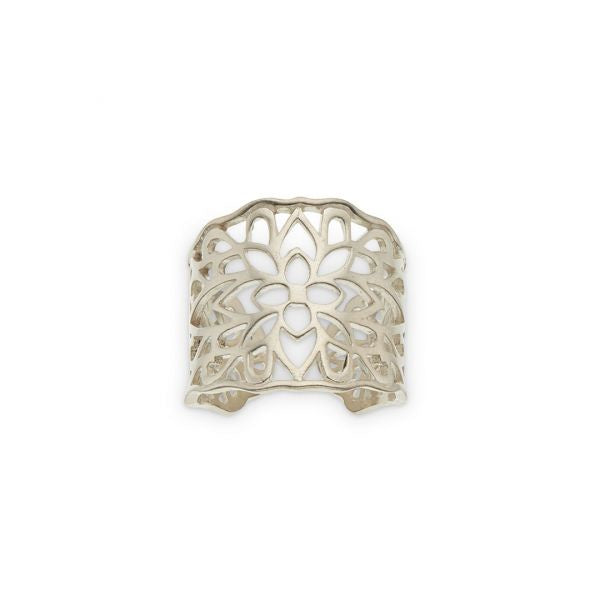 Silver Icaria Cut Out Ring Adjustable 3907