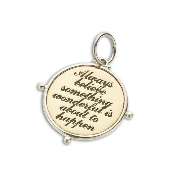 Silver and Brass Something Wonderful Charm 3971