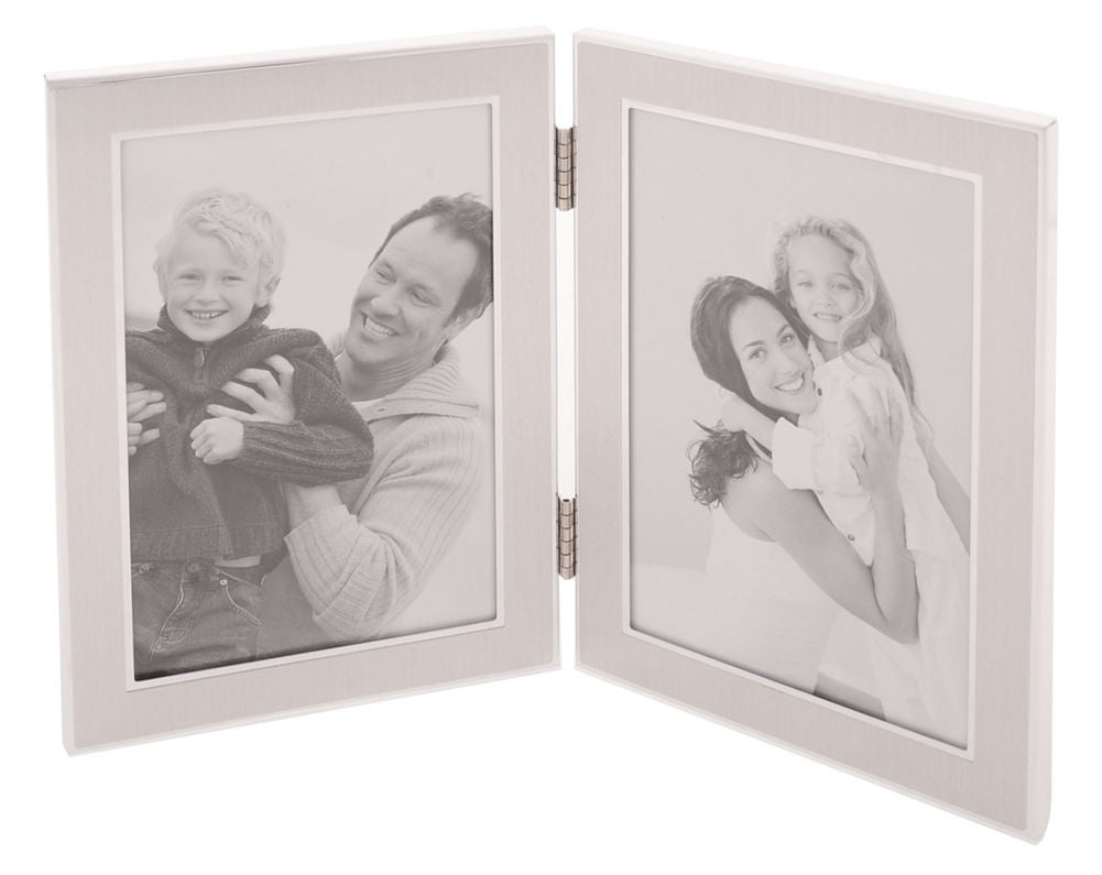 2 Tone Silver Double Frame 4x6