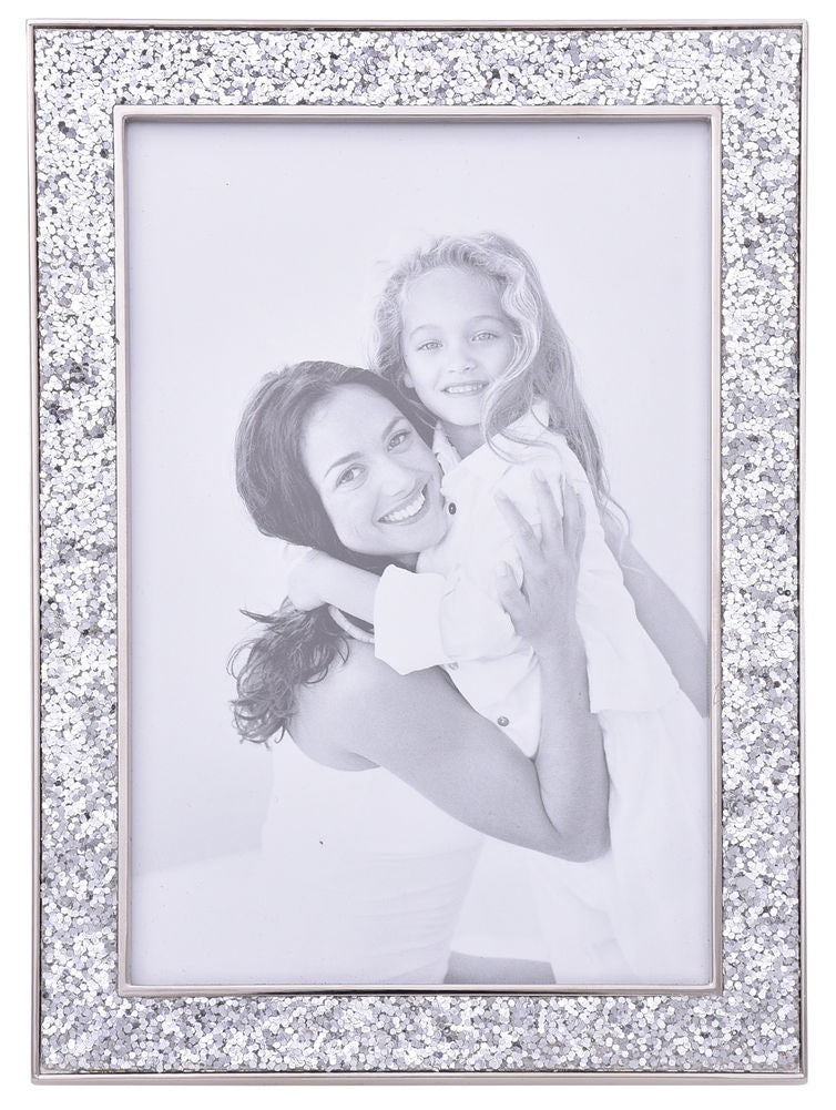 Silver Glitter Frame 4x6