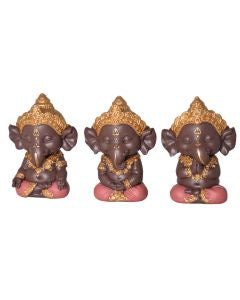 Baby Ganesh Sitting Set of 3