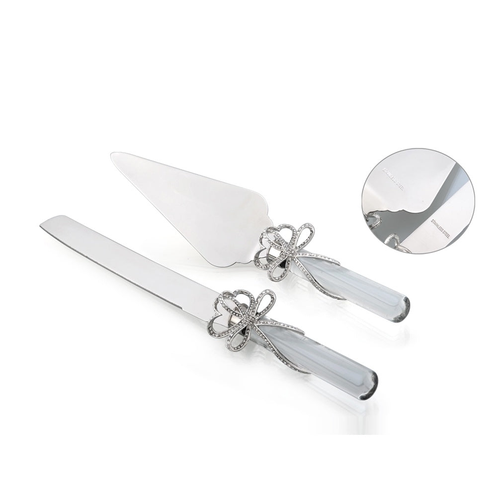 Bow Cake Knife & Server (2Pc Set)