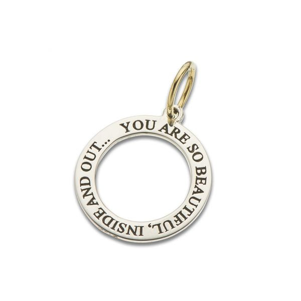 Silver and Brass Beautiful Inside And Out Charm 4130