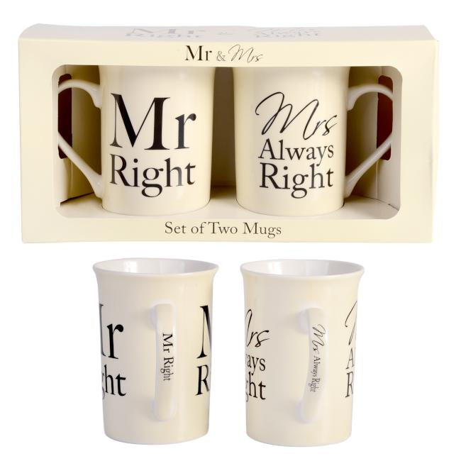 MR & MRS RIGHT MUG - SET 2