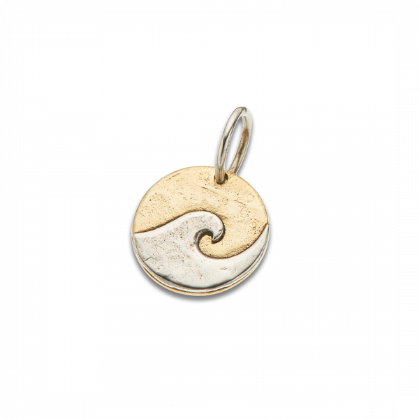 Brass and Silver Mr Wave Charm 4063