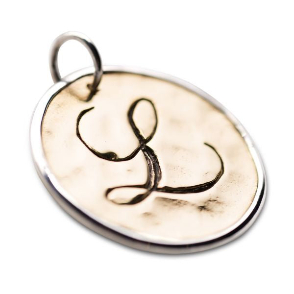 Silver And Bronze Script Initial L 1050l