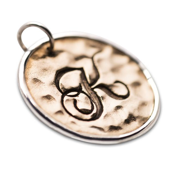 Silver And Bronze Script Initial K 1050k