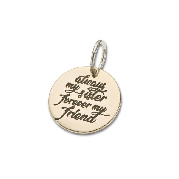 Bronze and Silver Always My Sister Charm 4100