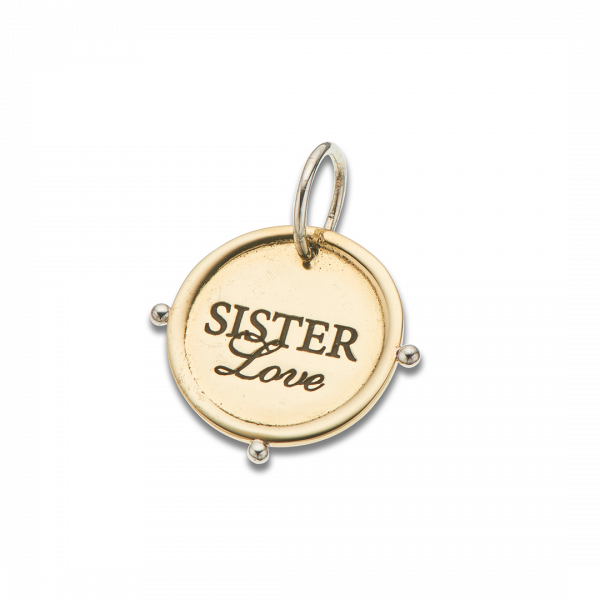Brass and Silver Sister Love Charm 4104