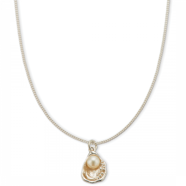 Silver Oyster Pearl Necklace 4271