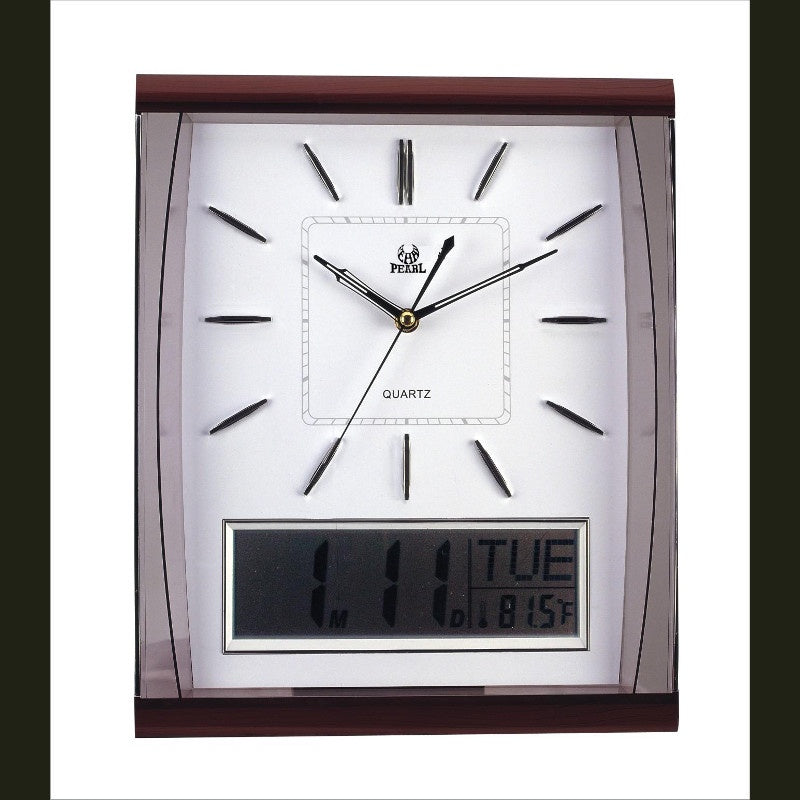 White Clock with LCD