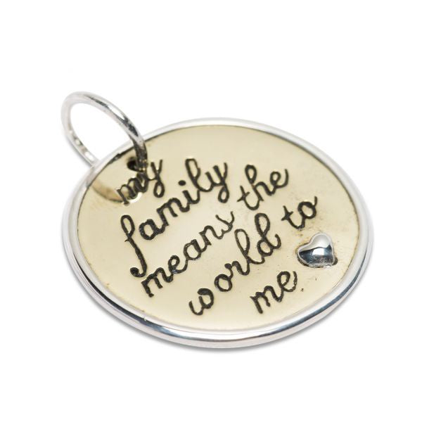 Silver and Brass Family Charm 1112