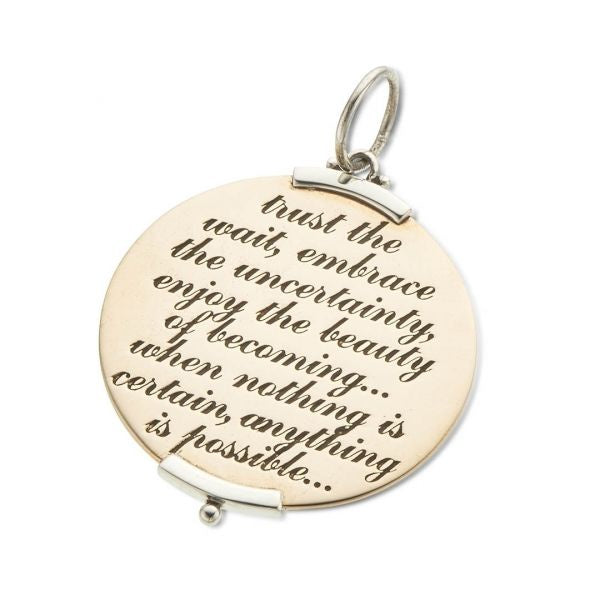 Silver and Bronze Trust The Wait Charm 3951