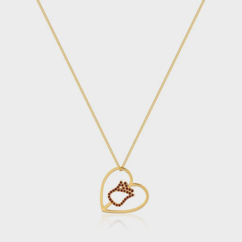 Enchanted Rose Heart Necklace