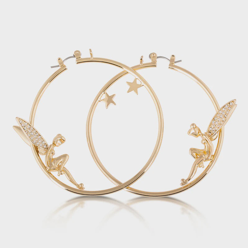 Tinker Bell Hoop Earrings - Gold
