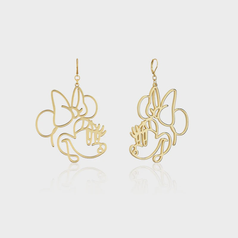 Minnie Mouse Wire Style Drop Earrings