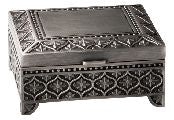 JEWEL BOX SQUARE 3' LEAF PEWTER FINISH