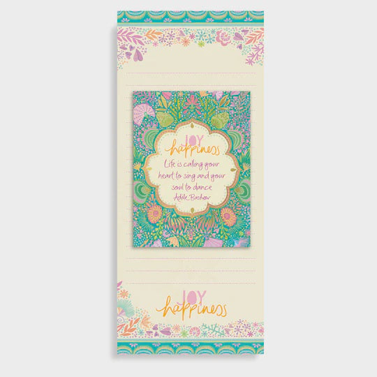 Joy Happiness -  Magnetic List Pad & Mini Note Pad Set