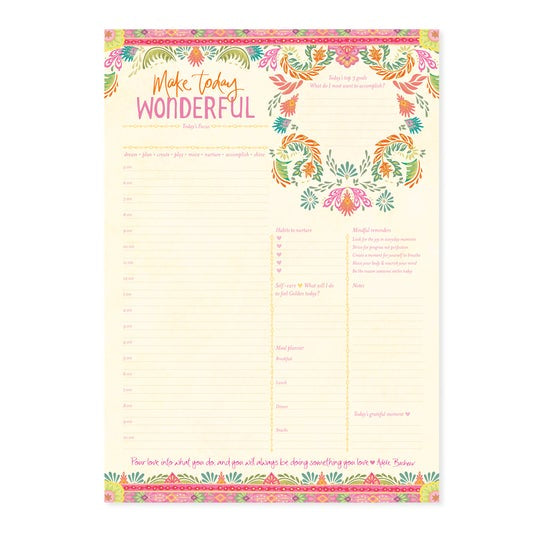 Planner Pad Daily A4 Make Today Wonderful