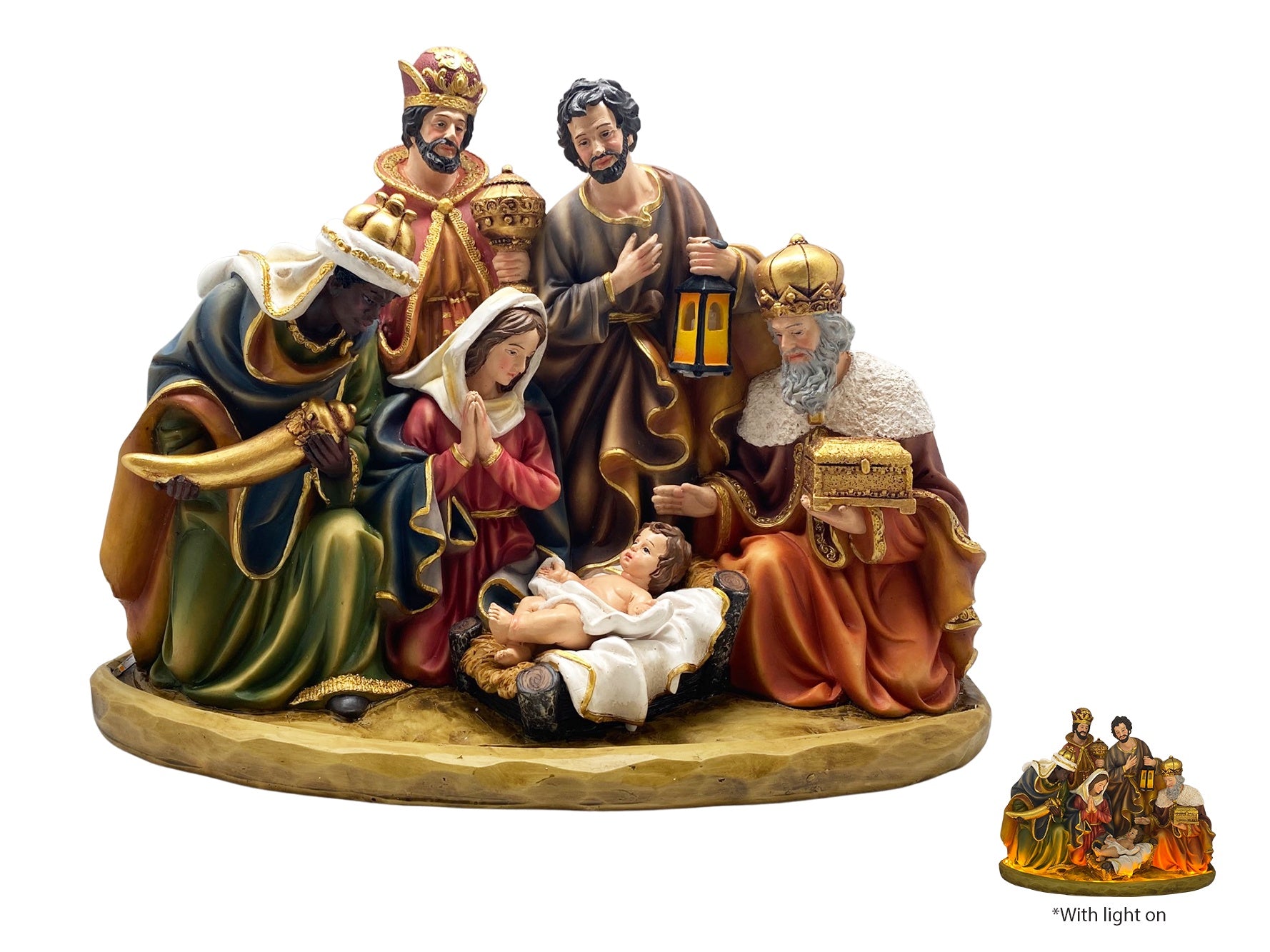 All in one Nativity Set with Light
