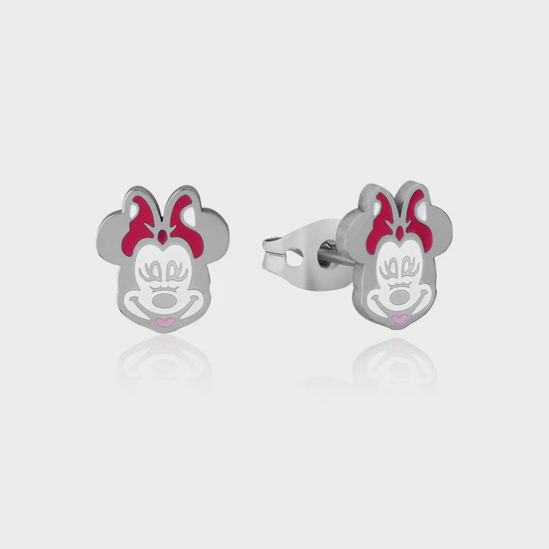 Minnie Mouse Enamel Stud Earrings