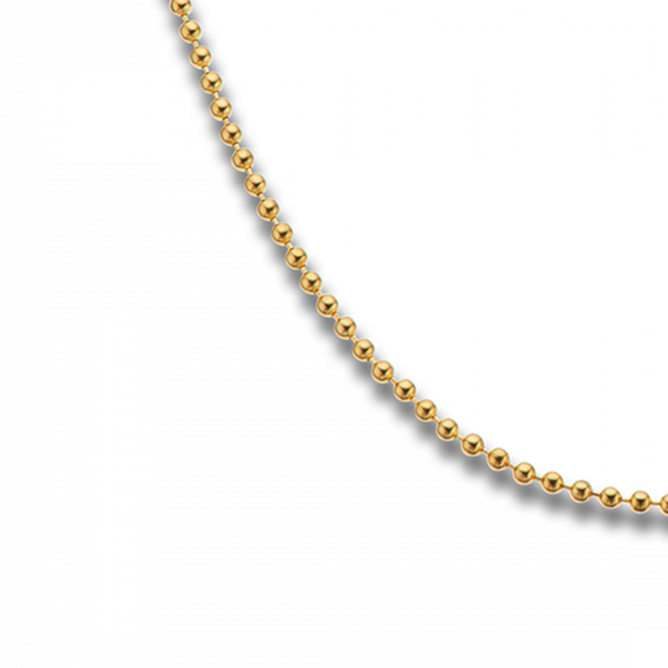 Yellow Gold Plated Ball Chain 40cm 4090