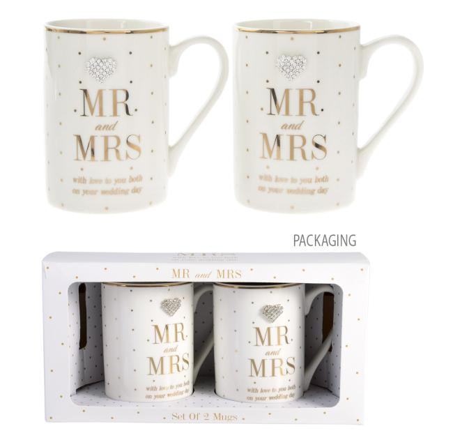 Mad Dots Mr & Mrs Mug Set Of 2