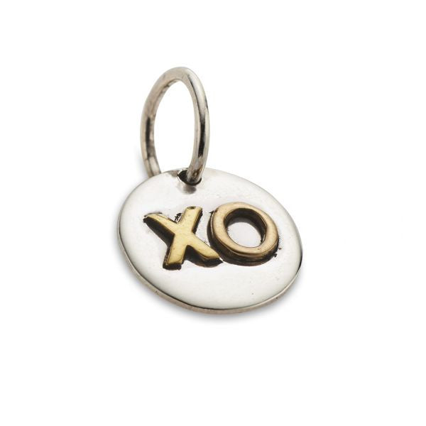 Silver and Brass and Bronze 'XO' Charm 3302
